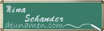 Mina Schander Visitenkarte